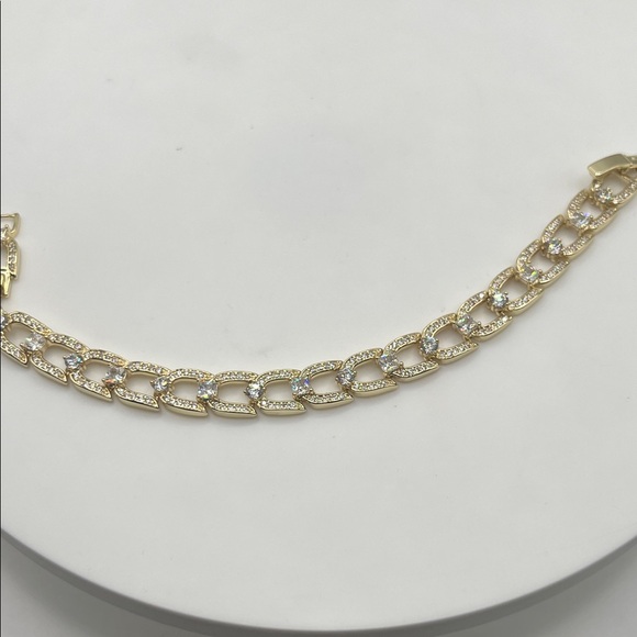 Jewelry - 02. 14k Gold Plated over Stainless Steel Bracelet 7” - 8”